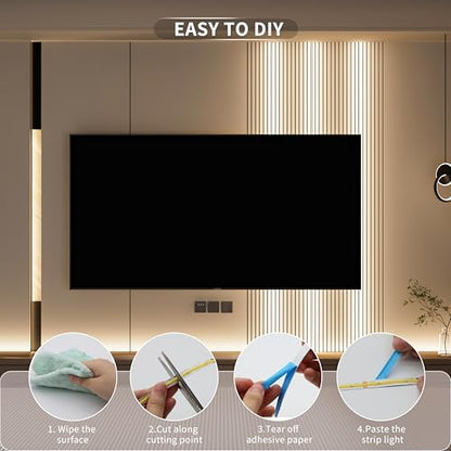 MIWISE COB LED Strip Light 20ft/6.1m,CRI 90+ Natural White 4000K High Lumen Dimmable Super Bright Flexible DC24V LED Tape Light with Controller/Dimmer,for Cabinet Home Office DIY Lighting Projects