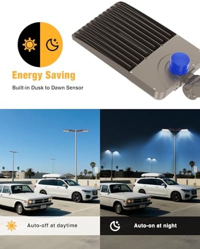 LED Parking Lot Light 400W 56000LM 5000K, Commercial Outdoor Area Lighting