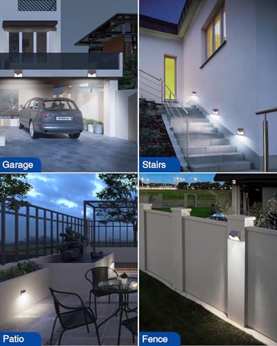 Peasur 5 Pack Solar Lights for Outside, Motion Sensor Outdoor Lights, 140LED Solar Security Lights 3 Working Modes, Solar Lights Outdoor Waterproof for Outside Garden Yard Fence (Brown Frame)