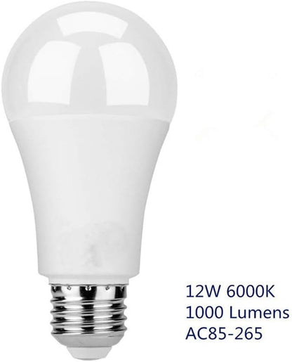 E26 12W Smart Photo Sensor LED Light Bulb 6000K