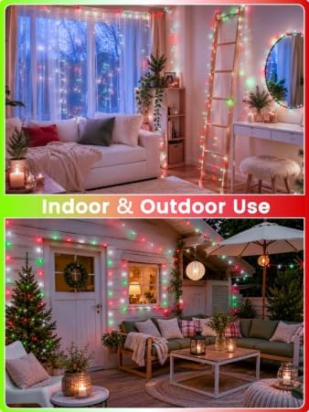 200 LED Connectable String Lights, 66FT Christmas Lights Outdoor Indoor