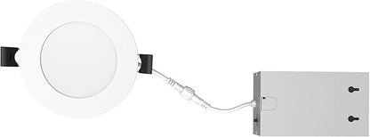 Elevate 4" Slim Canless LED Downlight, 9W — Ultra-Thin Recessed Fixture, 5CCT, IC Rated, Dimmable, Wet-Rated — Ideal for Kitchens & High Ceilings