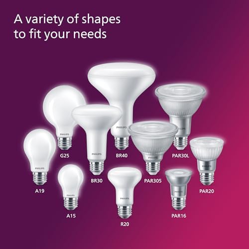 PHILIPS LED 100W A19 8-Pack Ultra Definition (2700K) 1500 Lumen (11.5W = 100W) Dimmable Frosted Flicker-Free Light Bulbs