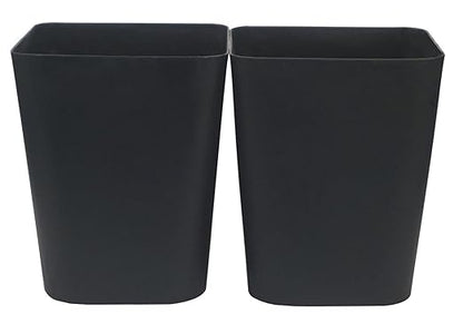 1.6 Gallon Small Trash Can Bathroom Wastebasket Garbage Can for Kitchen Office Bathroom,Pack of 2(1.6 Gallon(2 Pack), Black)