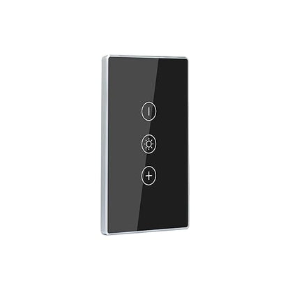 Smart Dimmer Switch,4.65 X 2.83 X 1.3 Inches,Aluminum Frame,Need Neutral Wire,2.4GHz,Tuya/Smart Life App/Alexa,2.5D Curved-Edge Tempered Glass Panel,Black