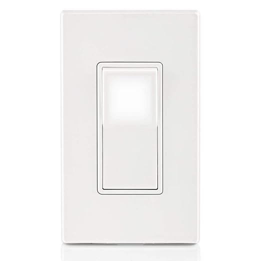 Leviton 15 Amp, 120/277 Volt, Decora LED Illuminated Rocker 4-Way AC Quiet Switch, Residential Grade, Grounding, L5614-2W, White