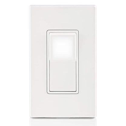 Leviton 15 Amp, 120/277 Volt, Decora LED Illuminated Rocker 4-Way AC Quiet Switch, Residential Grade, Grounding, L5614-2W, White