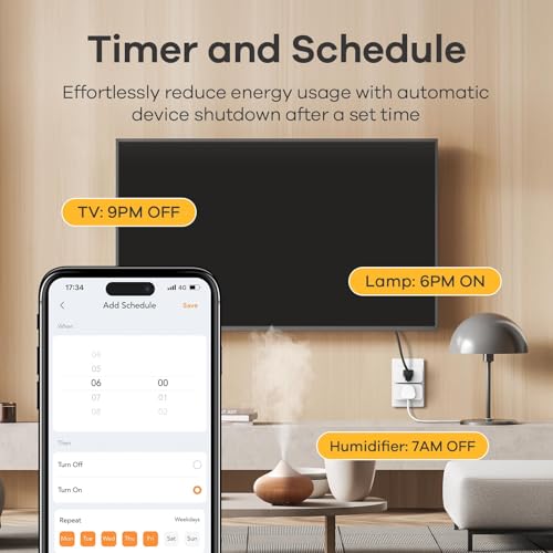 Linkind Matter Smart Plug, Work with Apple Home, Siri, Alexa, Google, SmartThings, Smart Home Smart Outlet Timer 15A/1800W, APP Remote Control & Schedule, 2.4G Wi-Fi Only, 12 Pack
