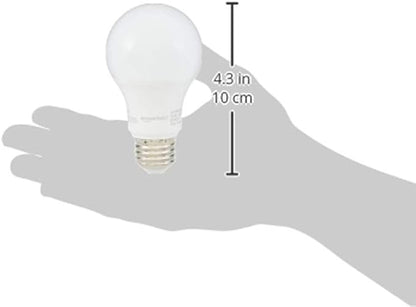 Amazon Basics A19 LED Light Bulbs, 75W Equivalent, Energy Efficient 12W, Daylight White 5000K, Non-Dimmable, 10,000 Hour Lifetime, 2-Pack