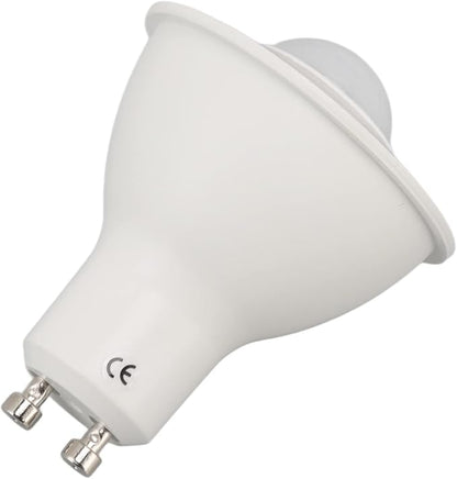 Yctze 5W 500LM GU10 Motion Sensor LED Bulb, Infrared Human Induction, Warm Light 3000K, AC 100-240V, Outdoor Security Floodlight for Ceiling, Corridor, Porch Lamp Replacement Bulb