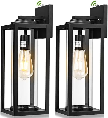 FILIYANO Large Dusk to Dawn Outdoor Wall Lights, 16 Inch, Modern, 2 Pack