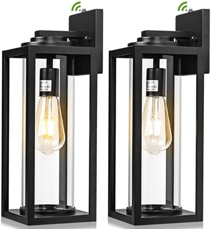 FILIYANO Large Dusk to Dawn Outdoor Wall Lights, 16 Inch, Modern, 2 Pack