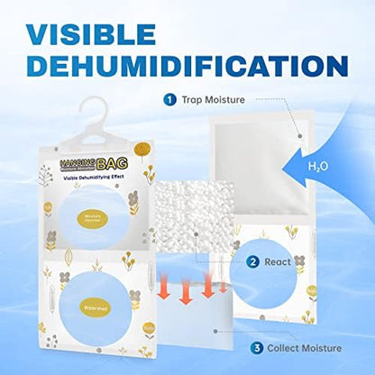 Vacplus Moisture Absorber, 5Pack Hanging, Strong Absorption, Unscented
