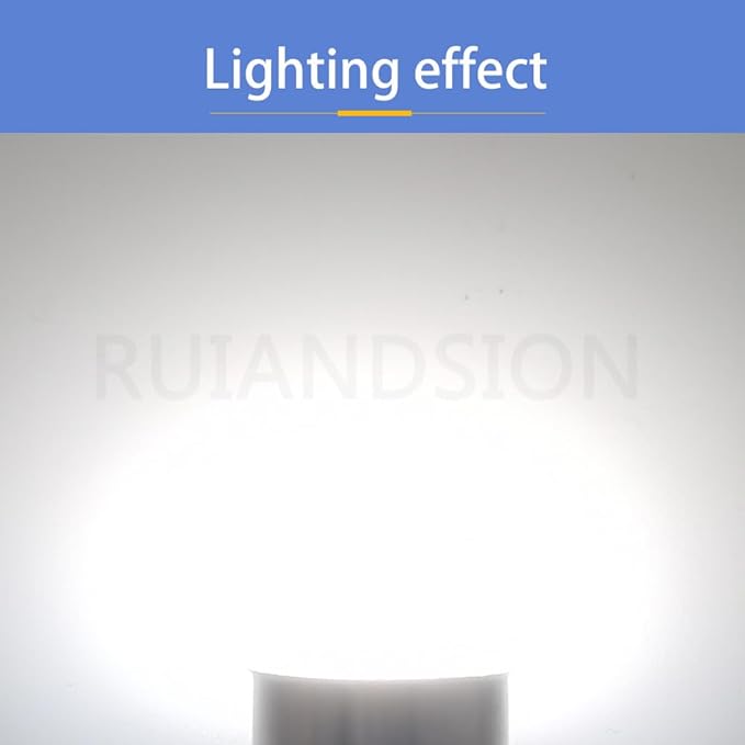 Ruiandsion E12 LED Bulb 120V 230V White 3030 8SMD Chipsets No Stroboscopic Eye Protection E12 Screw Base for Atmosphere Spot Camping Light Pack of 10