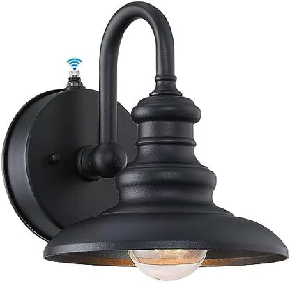 Dusk Dawn Sensor Outdoor Wall Sconce Black Exterior Gooseneck Barn Light