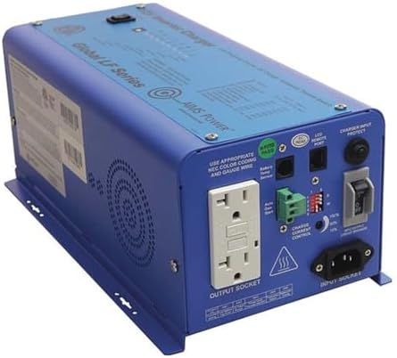 AIMS 600W 12V Pure Sine Inverter Charger w/Transfer Switch 120V ETL