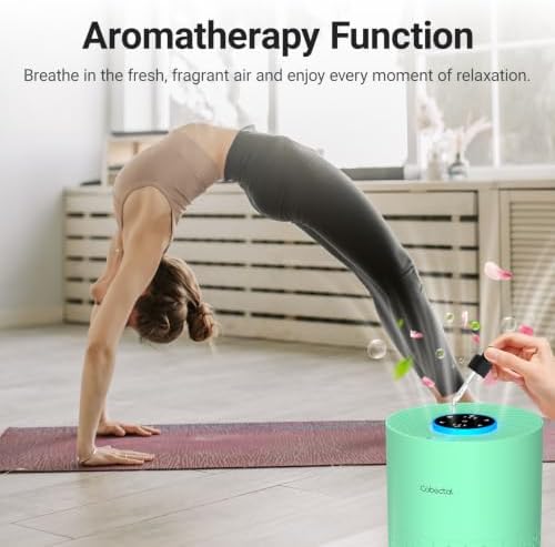 2 Pack Cobectal Air Purifiers for Home Bedroom with 3-in-1 Filter, Green