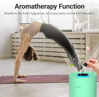 2 Pack Cobectal Air Purifiers for Home Bedroom with 3-in-1 Filter, Green