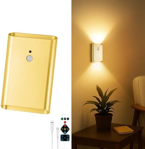 Eneru Motion Sensor Wall Sconce, 1 Pack Rechargeable Wireless Lights Indoor