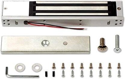 2 Door Track in and Out Security Entry System with 4 RFID Keypad Reader+600lbs Electronic Magnetic Lock+Metal Exit Button+Power Supply Box+FRID Cards/Key fobs TCP/IP Phone APP
