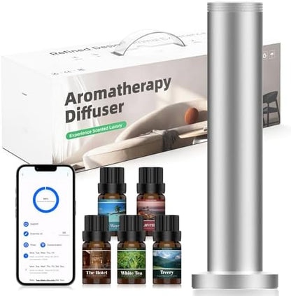 Wireless Hotel Scent Diffuser Starter Kit,Waterless Diffuser for 2000 Sq Ft