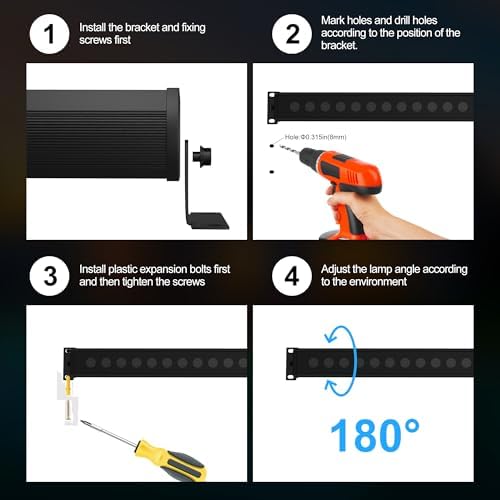 40-Inch Linkable LED Wall Washer Light Bar – Smart RGBCW Color Changing LED, Bluetooth & RF Remote Control, 2700K–6500K Tunable White, 16M Colors, 1–100% Dimmable, IP65 Waterproof