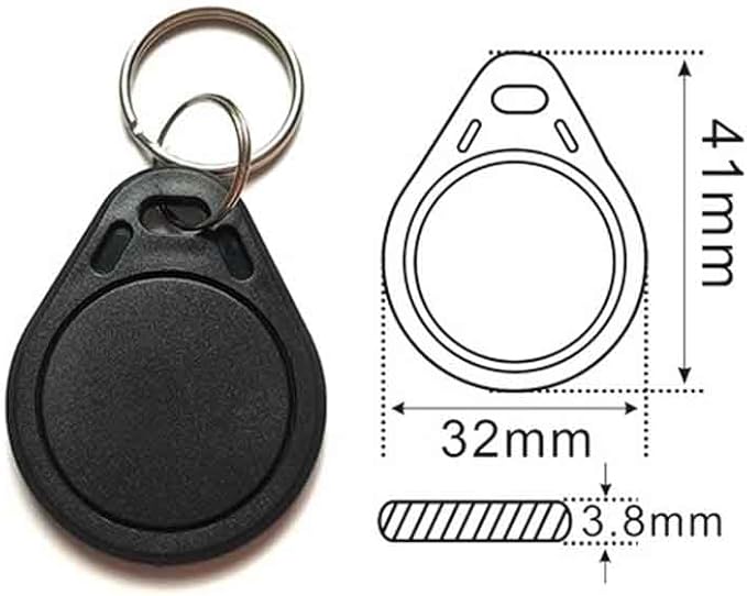 50 PCS 13.56 MHz UID Writable Rewritable Clone IC Smart Key Fobs, Compatible with MIFARE Classic 1K, RFID Blank Tag for Access Control Key Tag Rewritable (50)