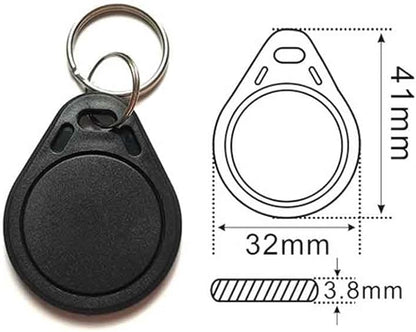 10 PCS 13.56 MHz UID Writable Rewritable Clone IC Smart Key Fobs, Compatible with MIFARE Classic 1K, RFID Blank Tag for Access Control Key Tag Rewritable (10)