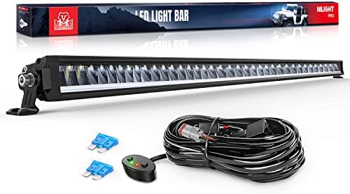 Nilight Pro Series 50.5 Inch Single Row Slim LED Light Bar with DRL