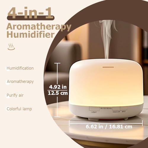 Essential Oil Diffuser, Ultrasonic Humidifier with LED Light