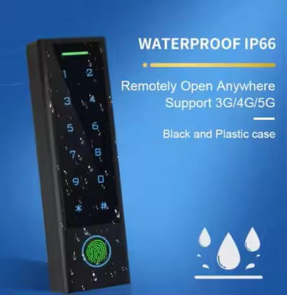 WiFi Remote Add Delete User Biometric Fingerprint RFID Password Access Control Systems +Push bar Lock +Cards and Key Fobs keypad Reader 110V-240V Power Adapter
