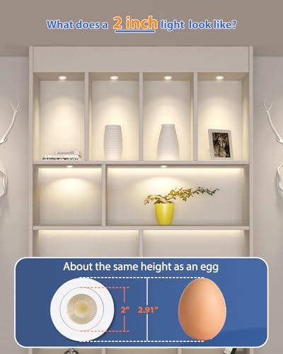 Adetu 2 Inch Gimbal LED Recessed Light, 5CCT, 5W, 550LM Brightness, 24 Pack
