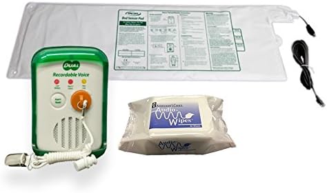 Smart Caregiver & Liberty Bed Alarm Monitor for Fall Prevention - with Wander Prevention Cord and Two Recordable Voice Prompts (Bed Pad - 10x30 inches)