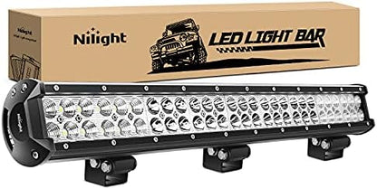 Nilight - 60007C-A 25" 162W Led Light Bar Flood Spot Combo Waterproof Driving Lights Off Road Lights for SUV UTE Truck ATV UTV