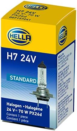 HELLA H7 24V Standard Halogen Bulb, 70W,Standard - 70W