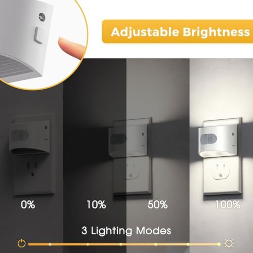 L LOHAS LED Night Light with Motion Sensor & Dusk to Dawn Sensor, 3CCT