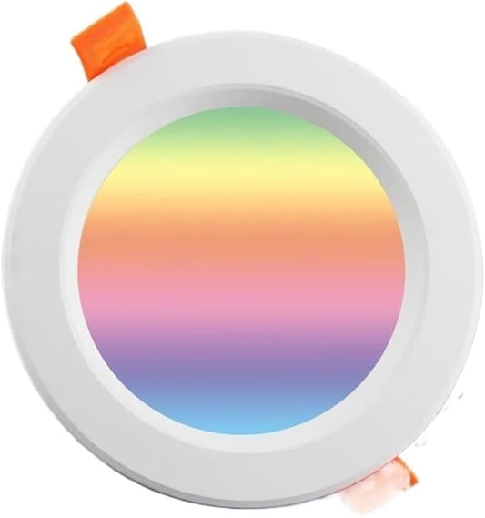 Smart LED Downlight Dimming Round Spot Light 7/10W RGB Color Changing Warm Cool Light(2 Pcs,10W 5.7IN Light_ZIGBEE(Need Gateway))