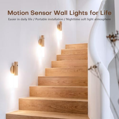 Motion Sensor Wall Lights, Rechargeable Battery Operated Wall Sconce, 1PC