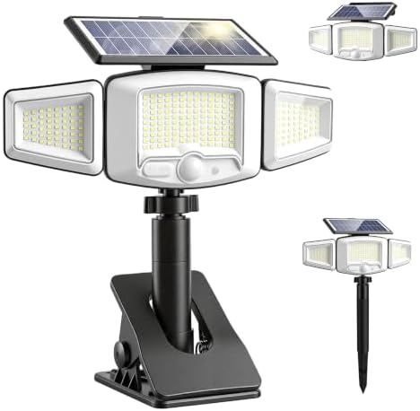 Clip-On Solar Light, Motion Sensor Outdoor Light with Stake, 1 Pack
