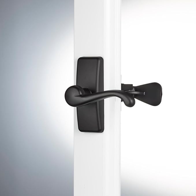 Ideal Security GL Lever Handle Set for Storm Doors and Screen Doors, Storm Door Handle Replacement, Screen Door Handle, Matte Black