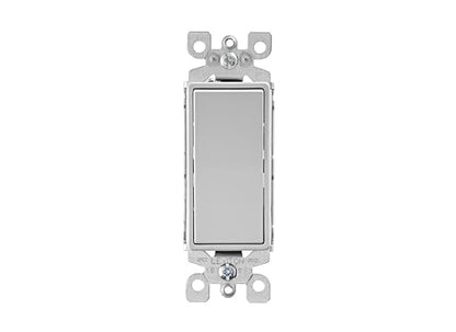 Leviton 15 Amp Decora Rocker Single-Pole Switch, Grounding, 5601, Light Gray