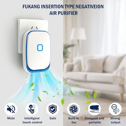 Air Ionizers 4 Pack, Plug in Negative Ion Air Purifier, 100 Million Ions/hr Filterless Quiet Mini Portable Air Freshener for Home, Pet Odors, Bedroom, Kitchen, Office, Smoke, Dust, White