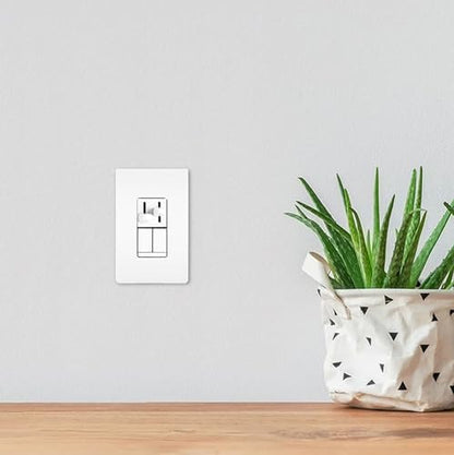 Legrand Pass & Seymour LSCLDC163PWCCV4 450W LS Series Preset Dimmer Light Switch for Dimmable LED and CFL Bulbs Plus 1.6A Fan Control, Single Pole/3-Way, White, 1 Count (Pack of 4)