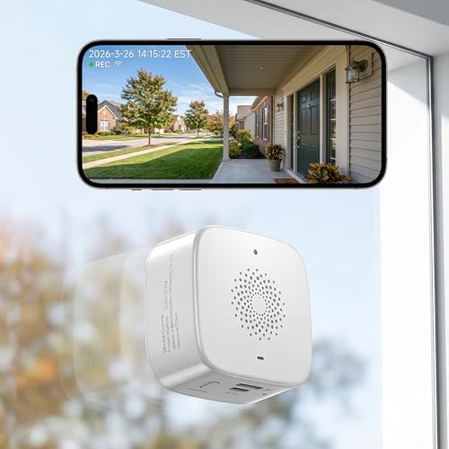 SOIADV 2.5K Window Camera Wireless,No-Drill Install,2.4GHz & 5GHz WiFi Indoor Dome Cameras for Home Security,AI Human Detection, 6s Pre-Roll, Battery Powered,4MP Color Night Vision,SD/Cloud