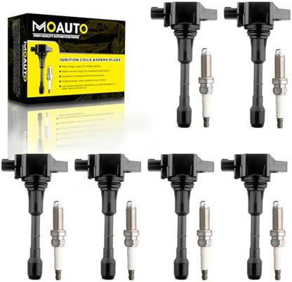 Set of 6 Ignition Coils Pack UF550 22448-JA10C & 6 PCS Iridium Spark Plugs