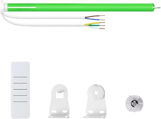 AC 120V Electric Roller Shade Motor for 1.5 inch Tube, Wired Dry Contact & Remote Control Tubular Motor for Zebra Blinds, 25mm Motorized Blind Kit，Smart Building Control System Motor (1.1 N.m Torque)