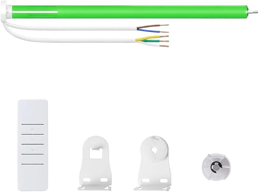 AC 120V Electric Roller Shade Motor for 1.5 inch Tube, Wired Dry Contact & Remote Control Tubular Motor for Zebra Blinds, 25mm Motorized Blind Kit，Smart Building Control System Motor (1.1 N.m Torque)