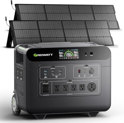 GROWATT HELIOS 3600 Portable Power Station with 400W Solar Panel