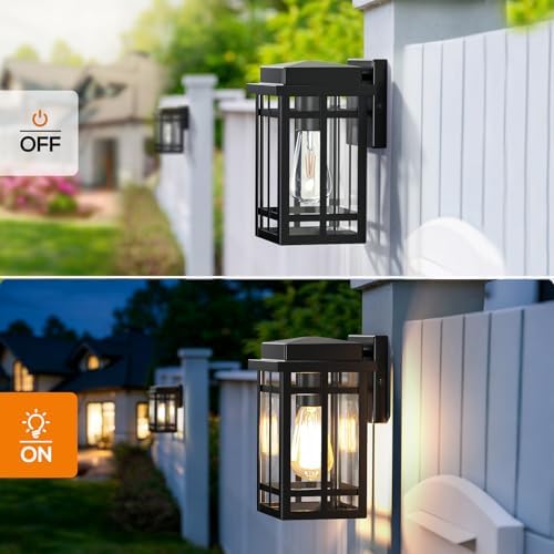 Outdoor Wall Light Fixtures 9.76'', Porch Lights Lantern, 2 Pack
