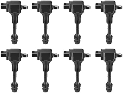 BDFHYK Ignition Coils Pack Compatible with INFINITI QX56,Compatible with Nissan Pathfinder Armada TITAN V8 5.6L Coil for UF510 5C1482 1788335 6734021 C719 CUF510 GN10243 1788335 C1483 IGC0004 Set of 8
